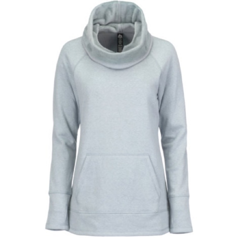 Cowl neck Fur lines fleece pullover NWT